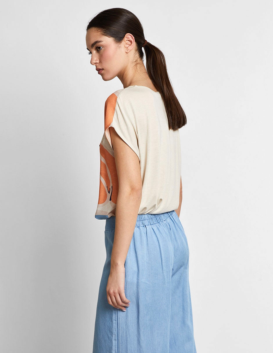 Blusa Trucco manga corta para mujer