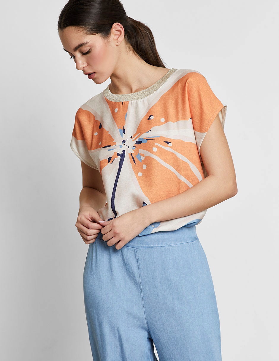 Blusa Trucco manga corta para mujer