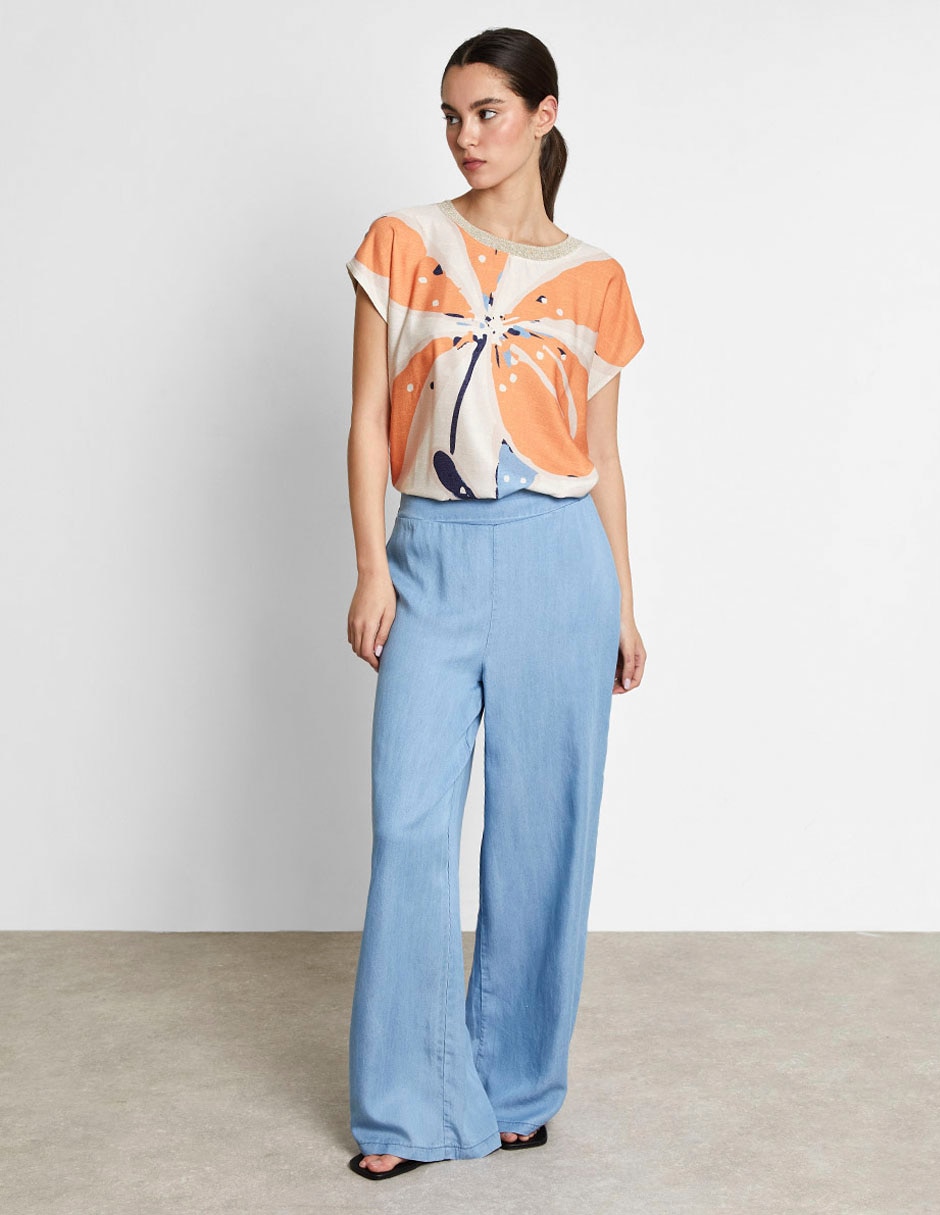 Blusa Trucco manga corta para mujer