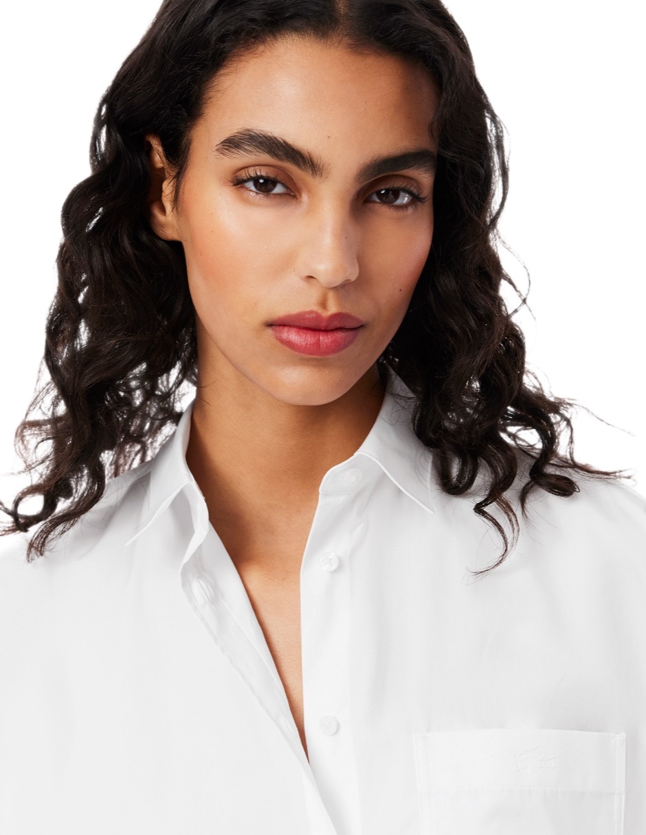 Blusa camisera manga larga para mujer