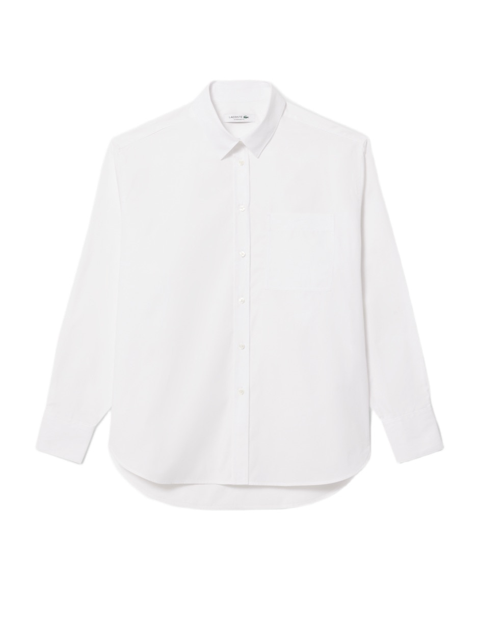 Blusa camisera Lacoste manga larga para mujer