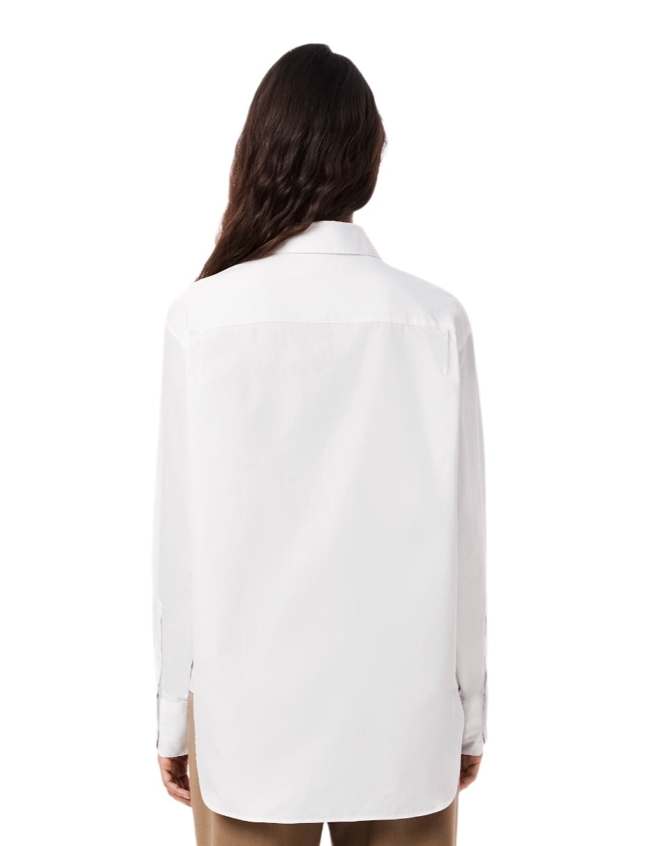 Blusa camisera Lacoste manga larga para mujer
