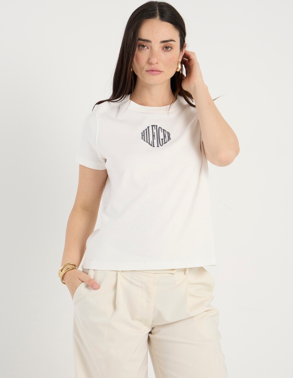 Playera manga corta cuello redondo mujer 5