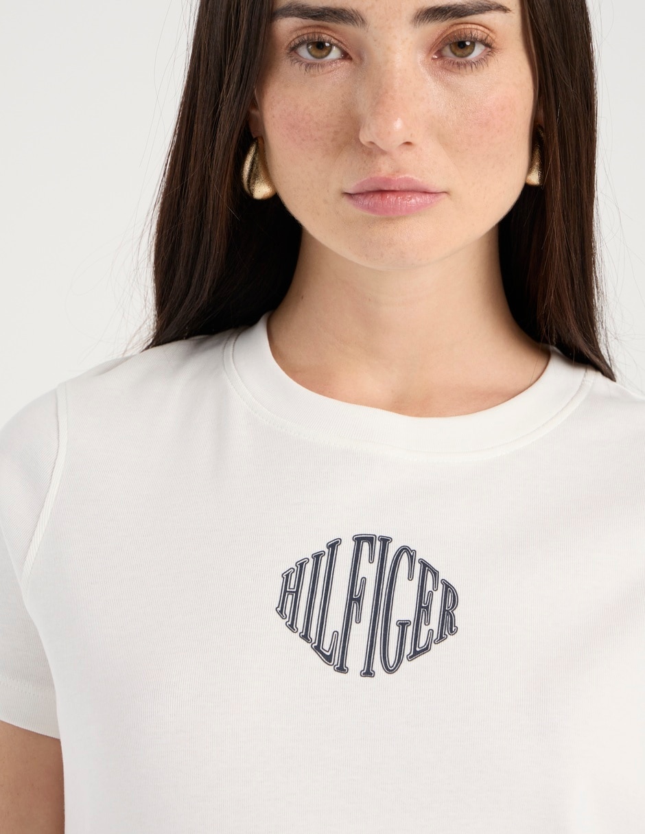 Playera manga corta cuello redondo mujer