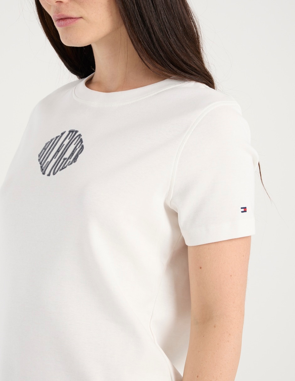Playera manga corta cuello redondo mujer
