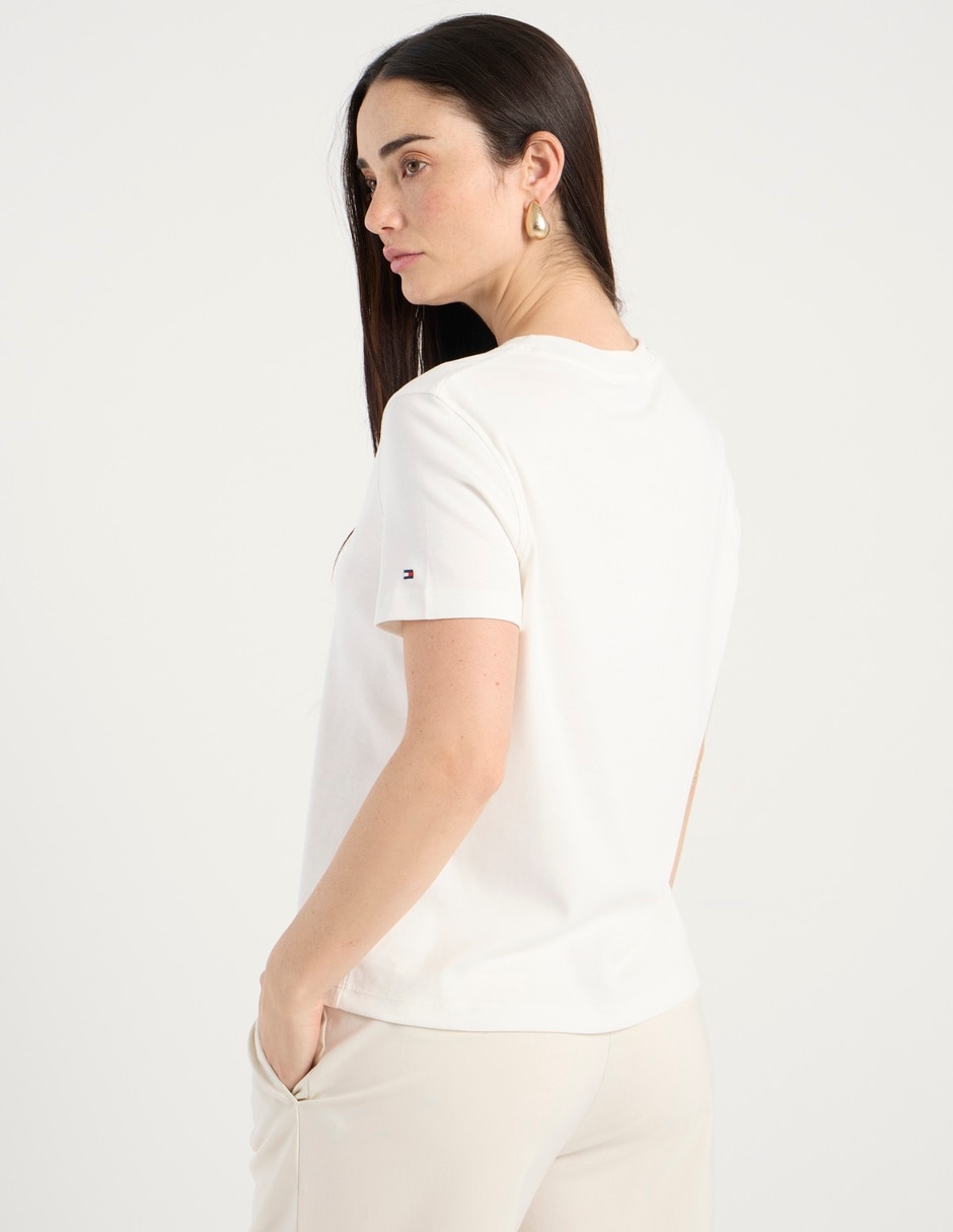 Playera manga corta cuello redondo mujer 6