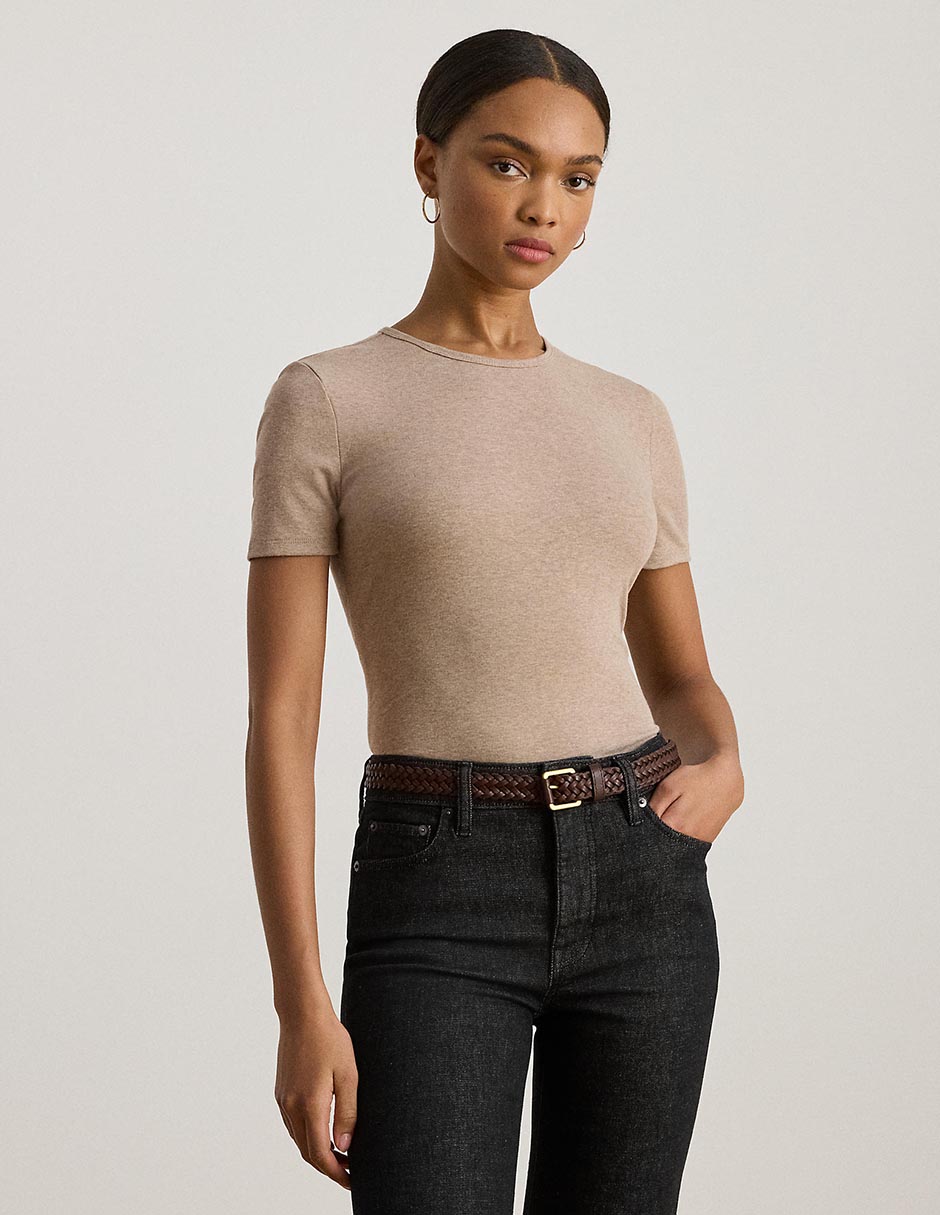 Playera manga corta cuello redondo para mujer Playera manga corta cuello redondo para mujer