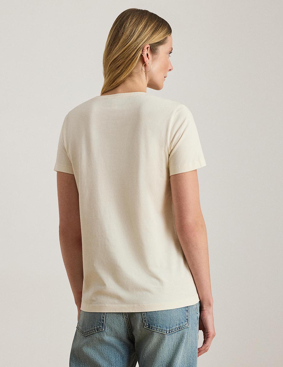 Playera manga corta Lauren Ralph Lauren cuello redondo para mujer