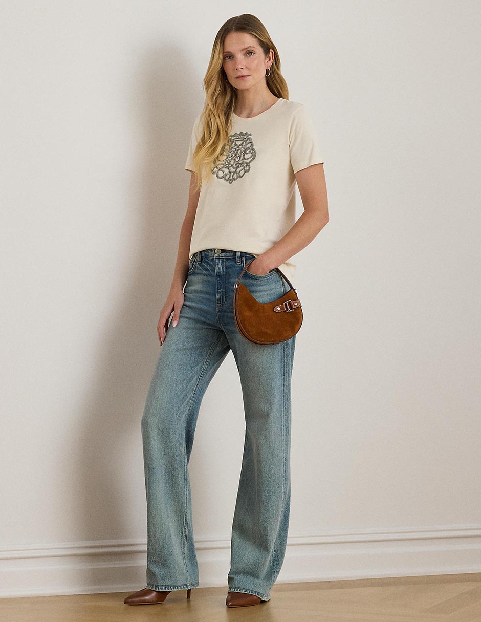 Playera manga corta Lauren Ralph Lauren cuello redondo para mujer