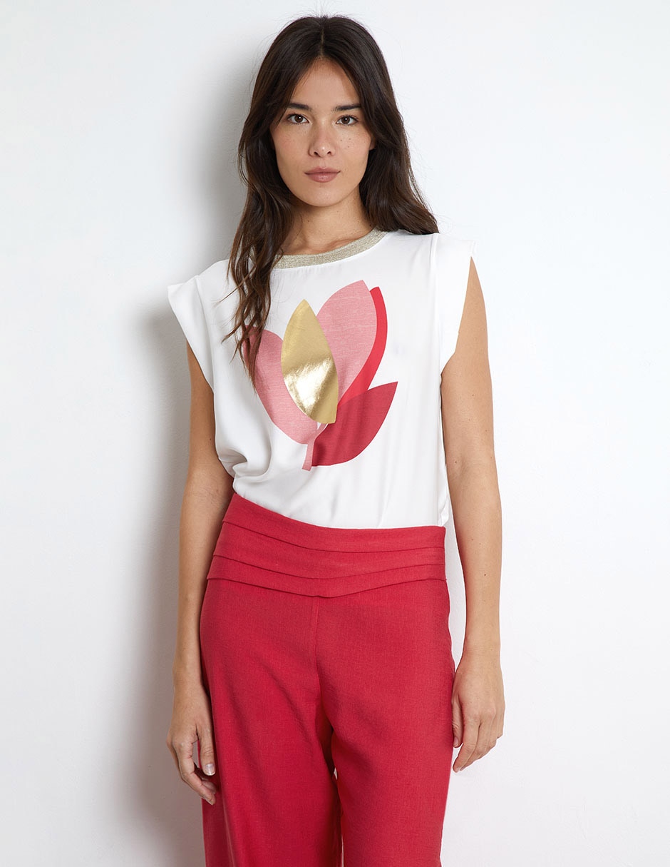 Blusa Trucco manga corta para mujer