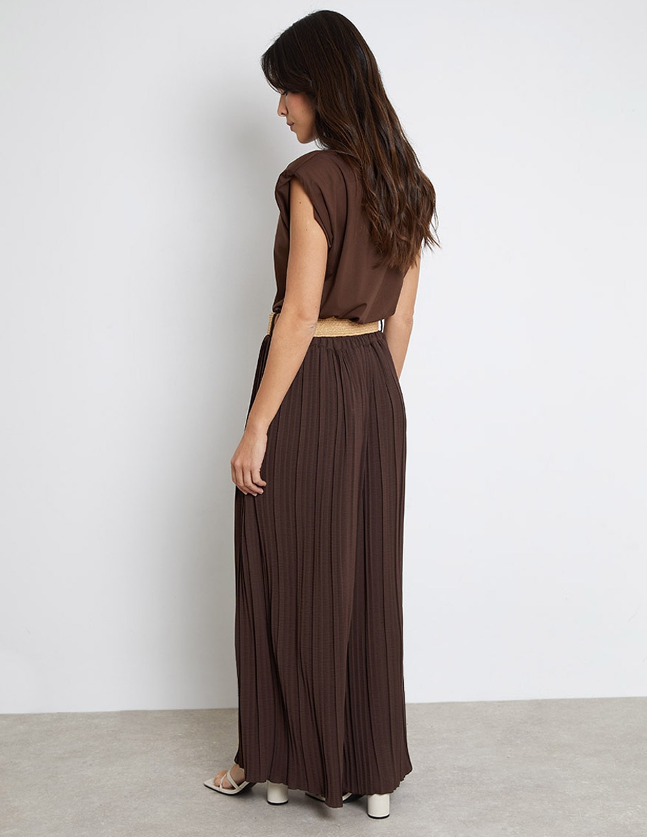 Pantalón coulotte amplio para mujer 4