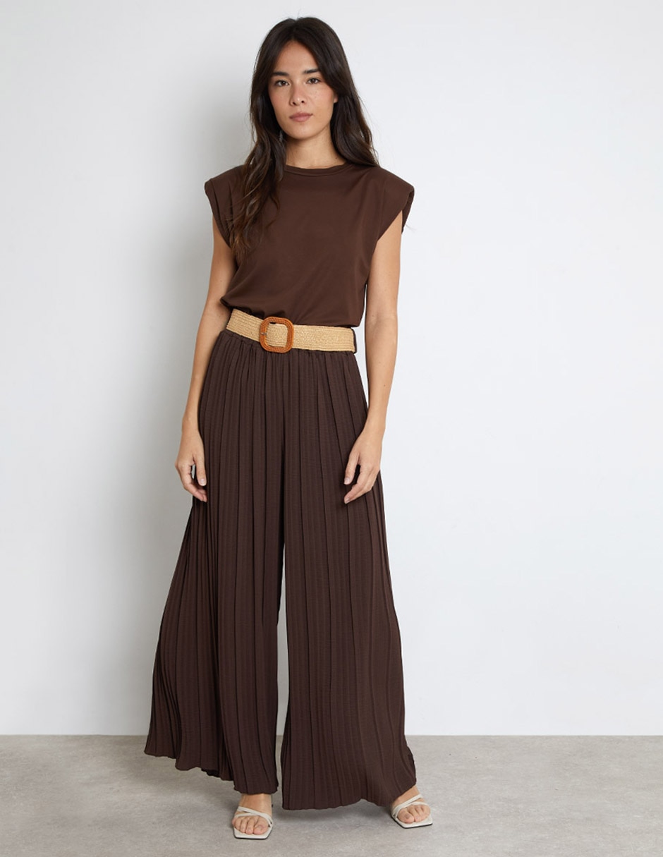 Pantalón coulotte amplio para mujer 3