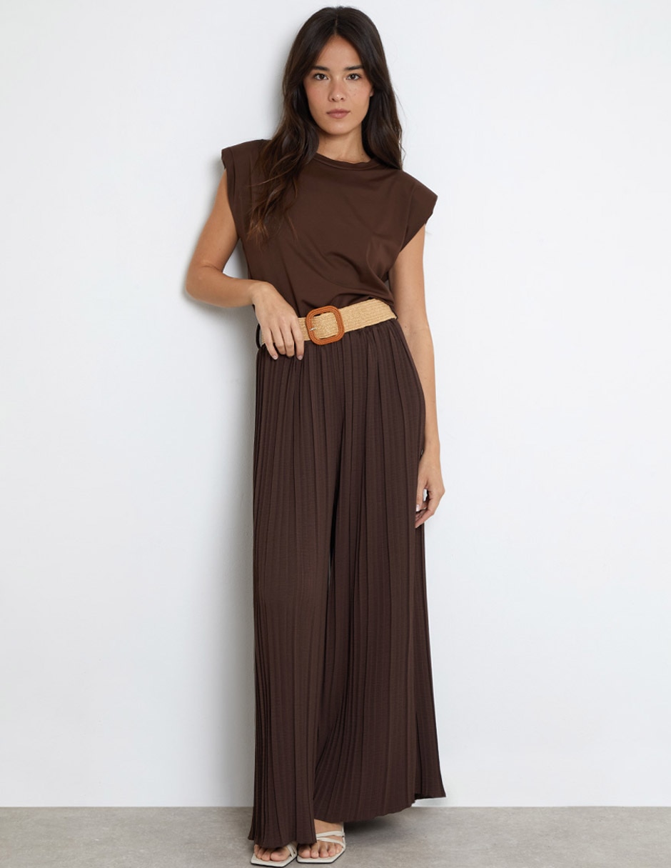 Pantalón coulotte amplio para mujer 2