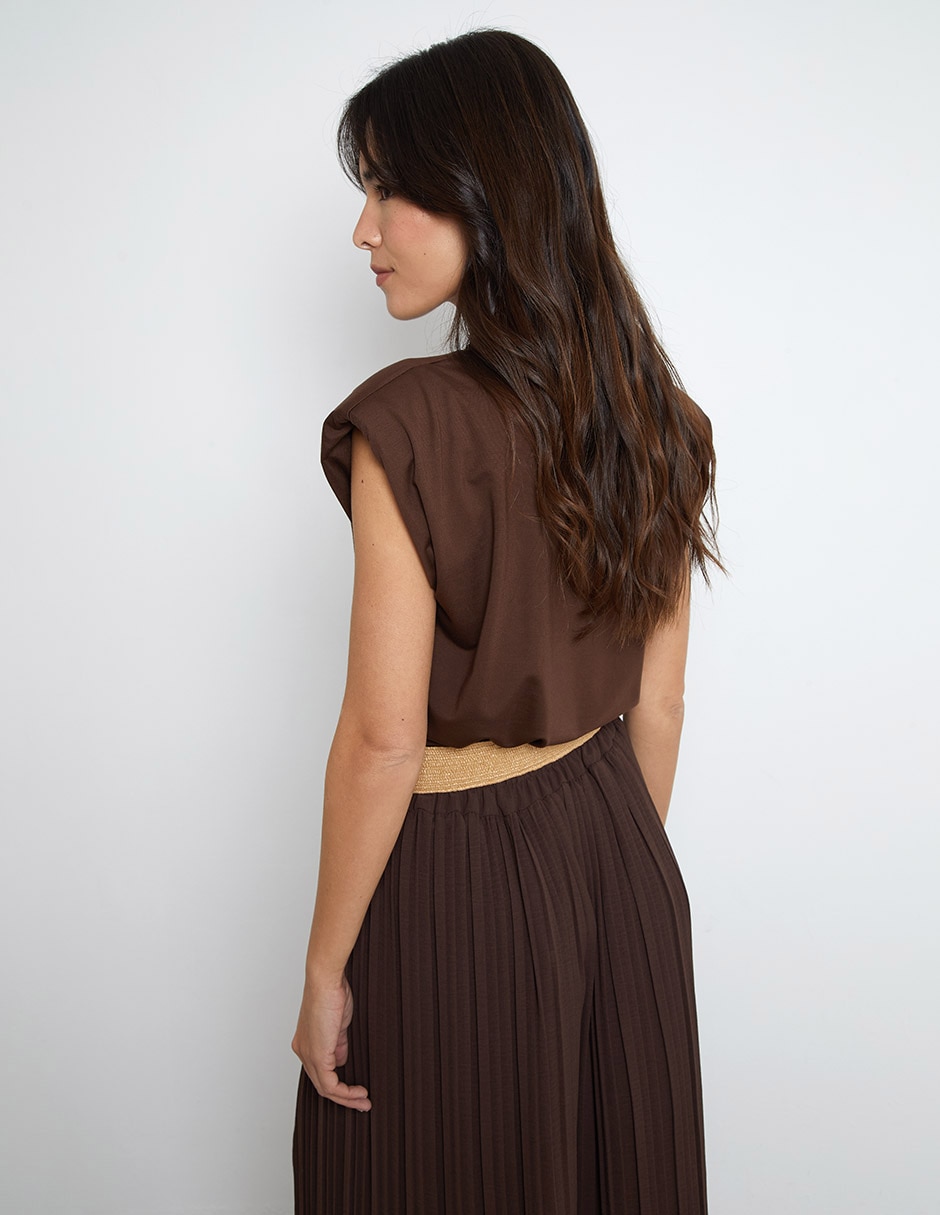 Blusa manga corta para mujer 8