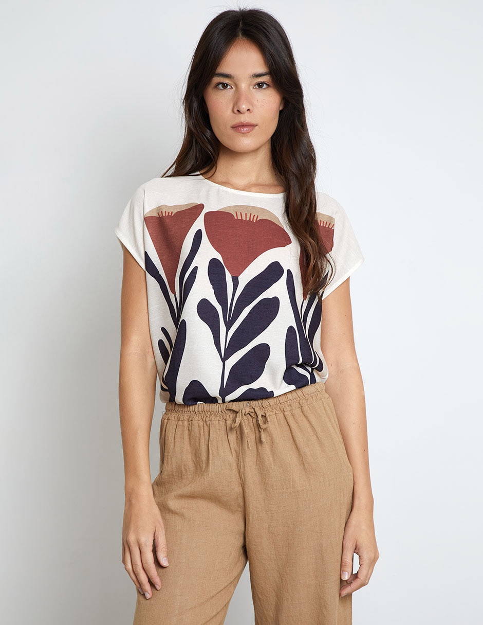Blusa manga corta para mujer 1