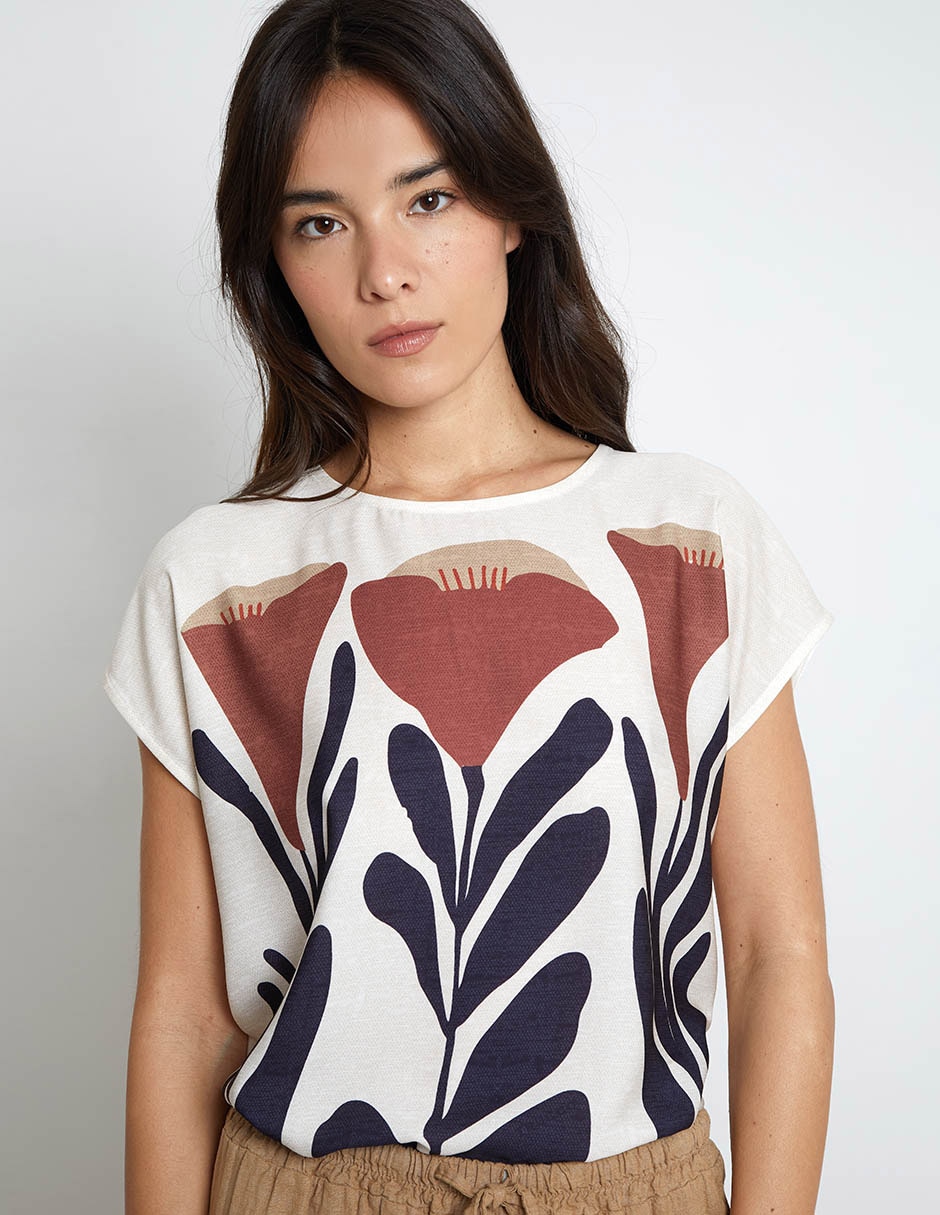 Blusa manga corta para mujer 8
