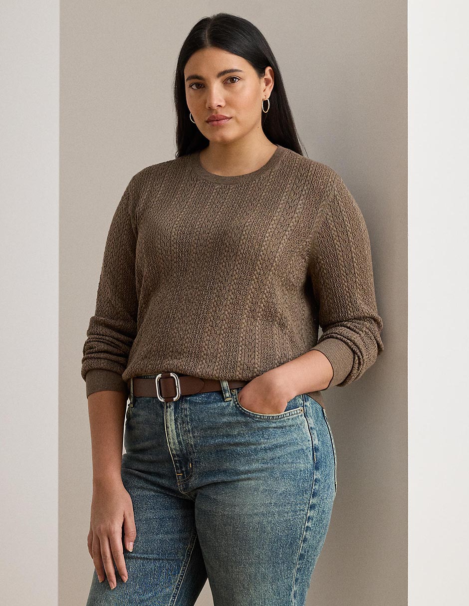 Suéter Lauren Plus cuello redondo para mujer