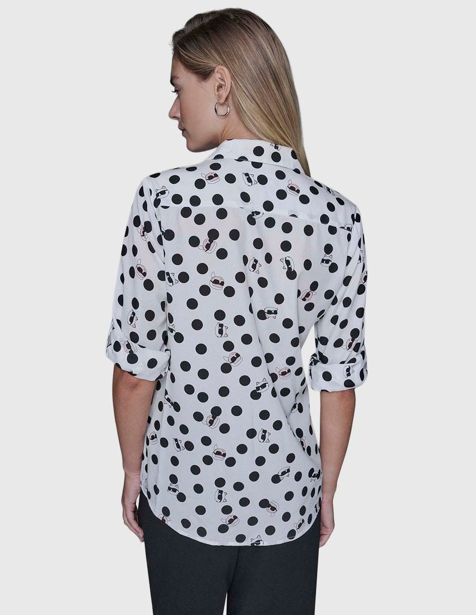 Blusa camisera manga larga para mujer 10