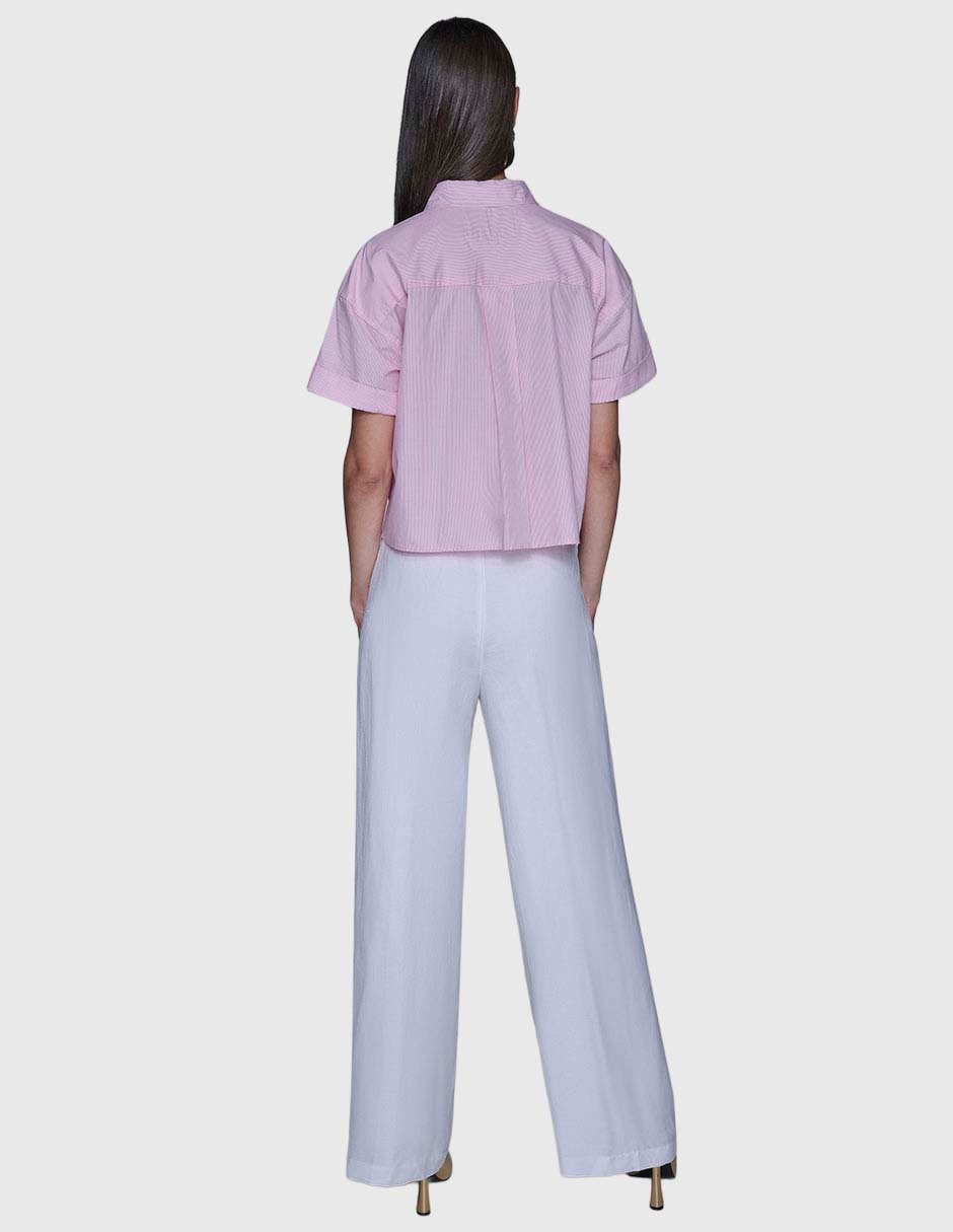 Blusa camisera manga corta para mujer 10