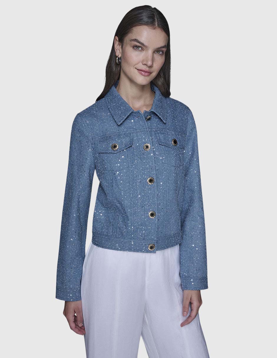 Chamarra denim Karl Lagerfeld Paris para mujer