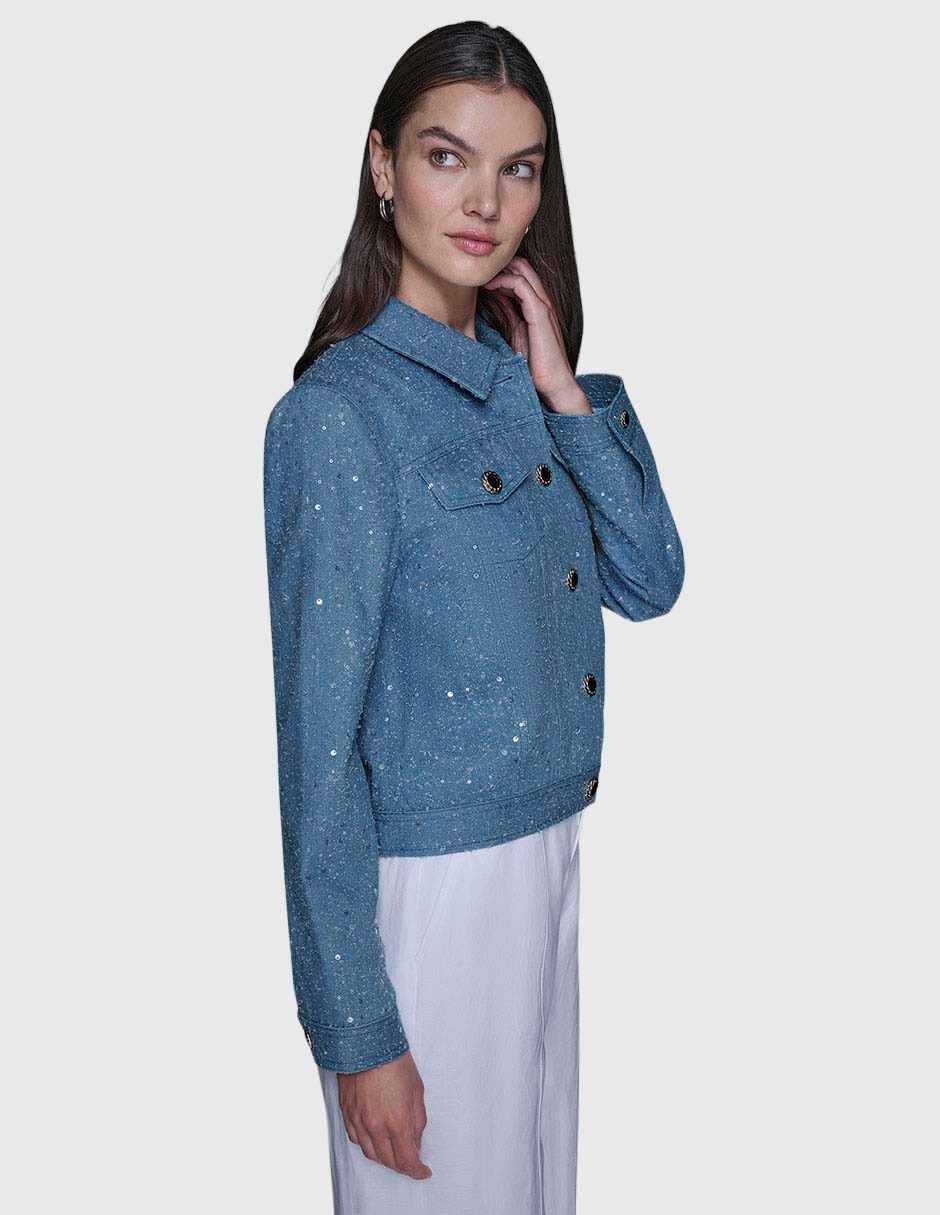 Chamarra denim Karl Lagerfeld Paris para mujer