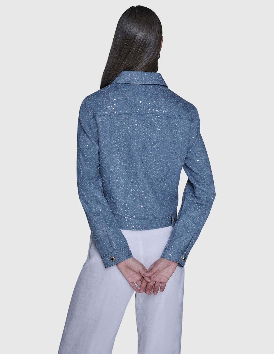 Chamarra denim Karl Lagerfeld Paris para mujer