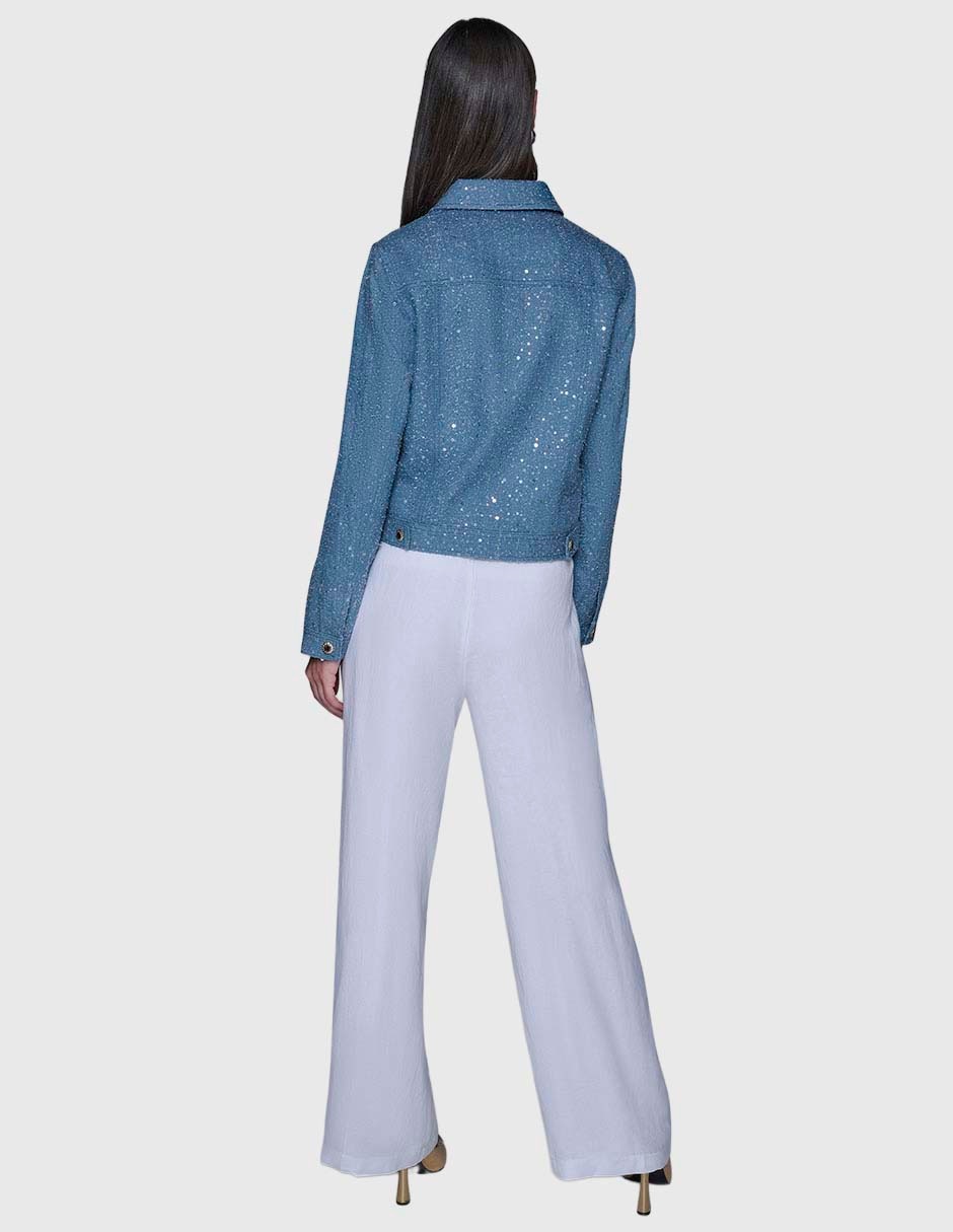 Chamarra denim Karl Lagerfeld Paris para mujer