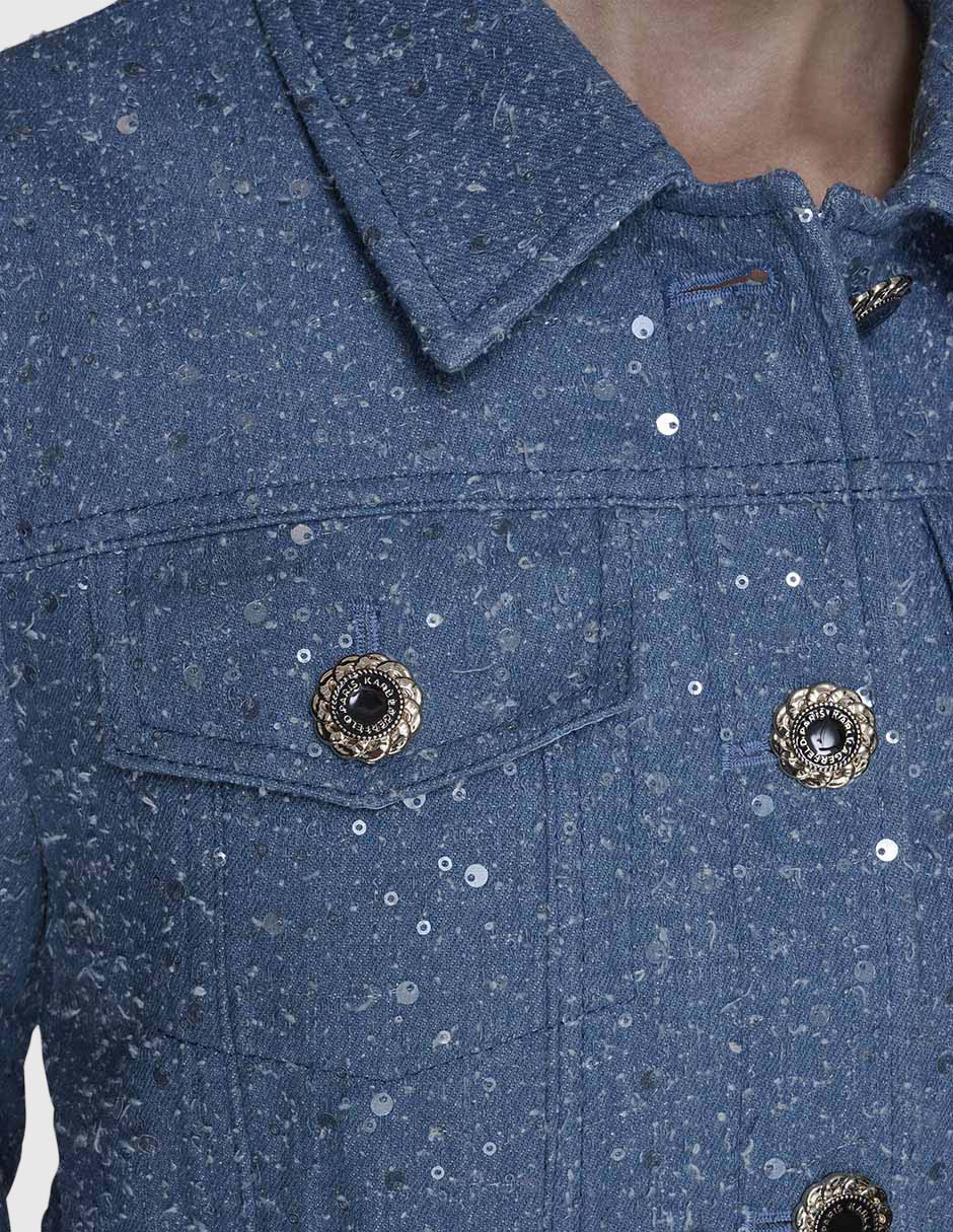Chamarra denim Karl Lagerfeld Paris para mujer