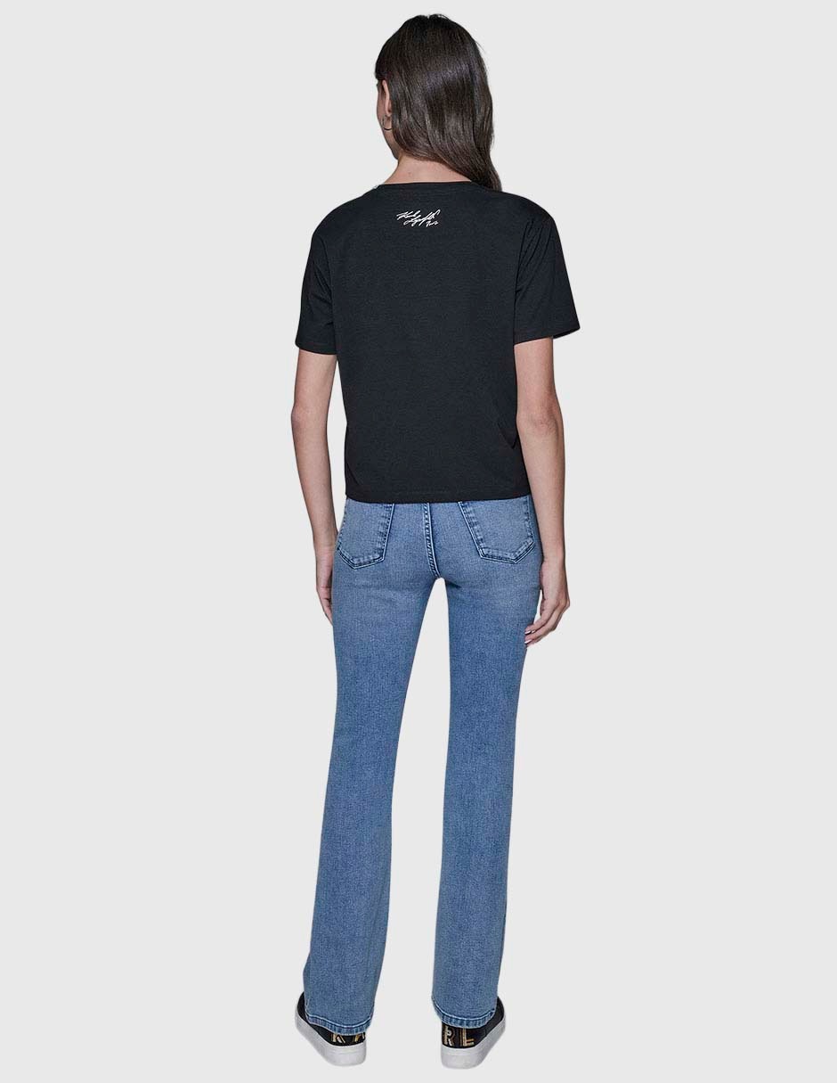 Playera manga corta cuello redondo para mujer 5