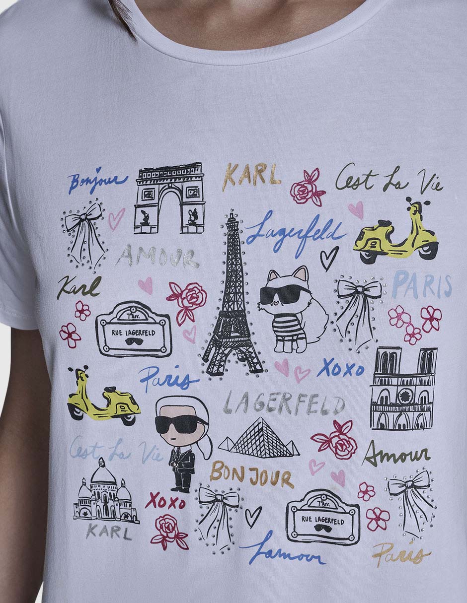 Playera manga corta cuello redondo para mujer 4