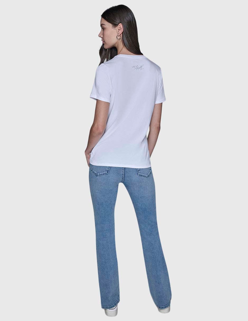 Playera manga corta cuello redondo para mujer 5