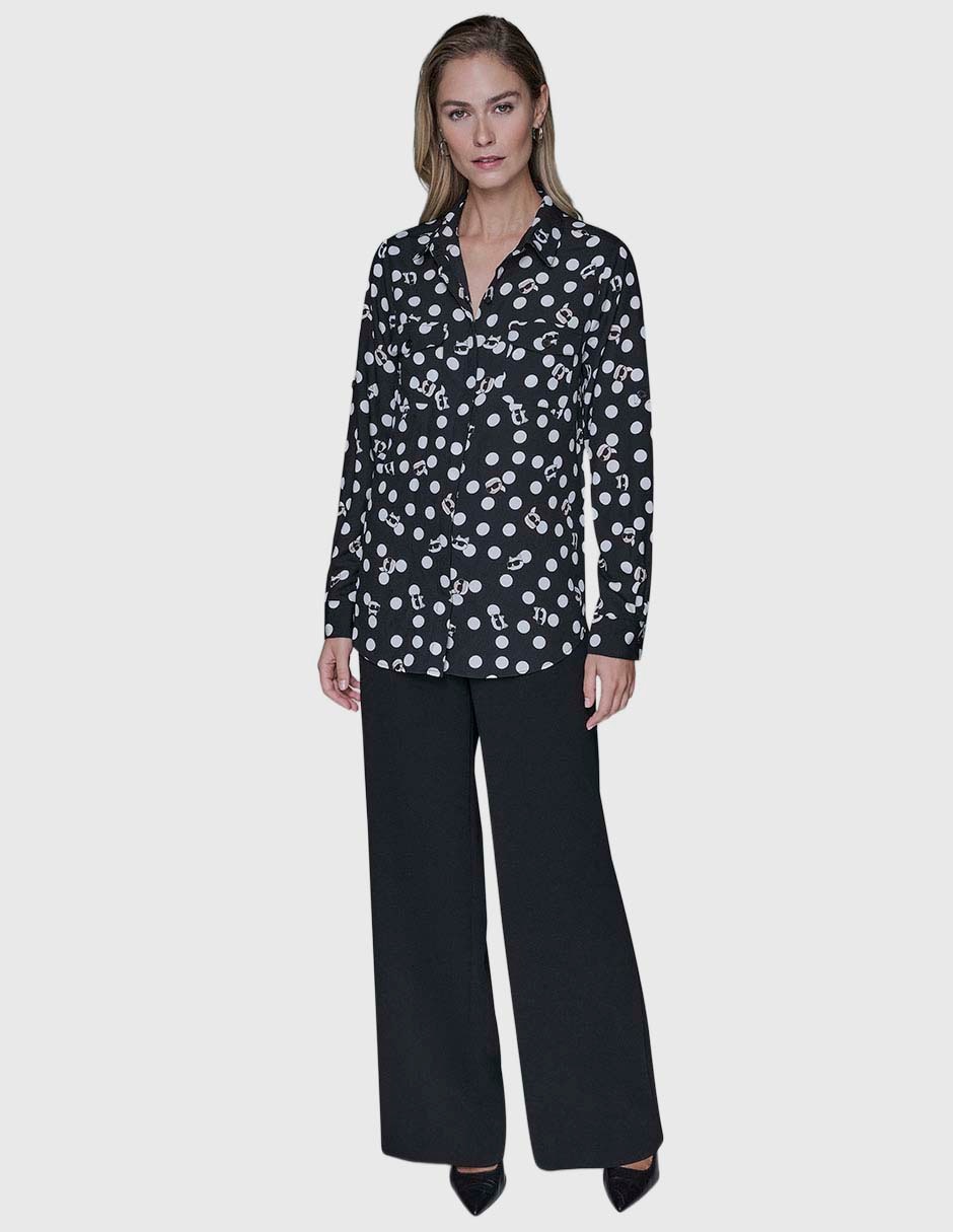 Blusa camisera manga larga para mujer 1