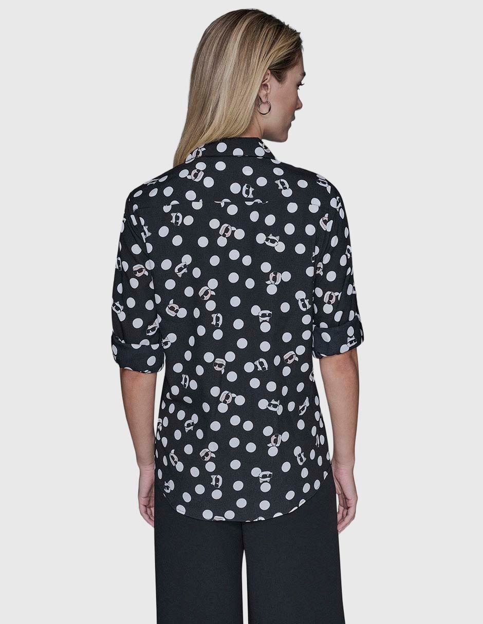 Blusa camisera manga larga para mujer 9
