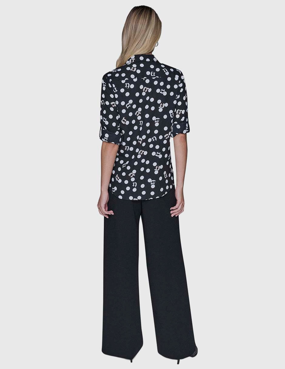 Blusa camisera manga larga para mujer 10