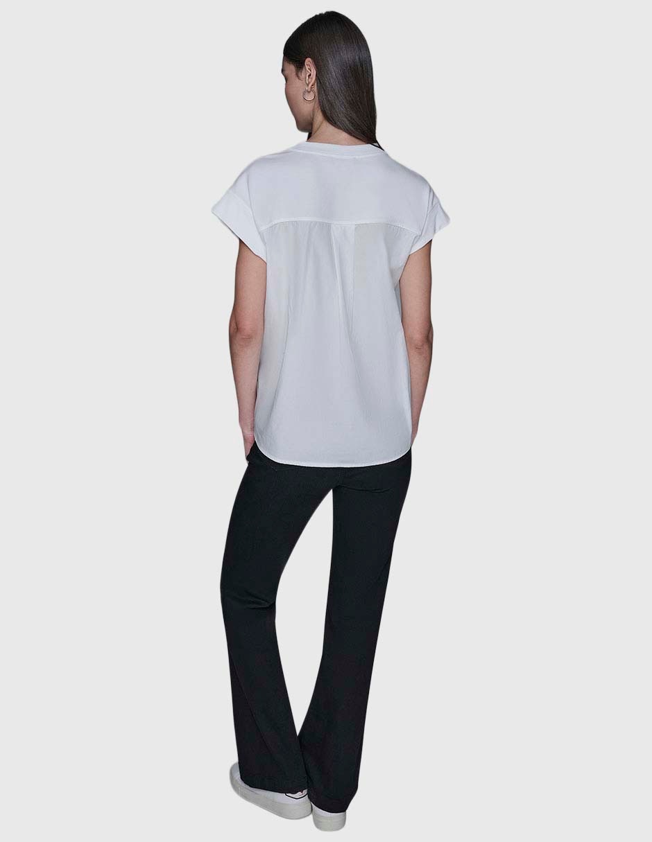 Blusa manga corta para mujer 11