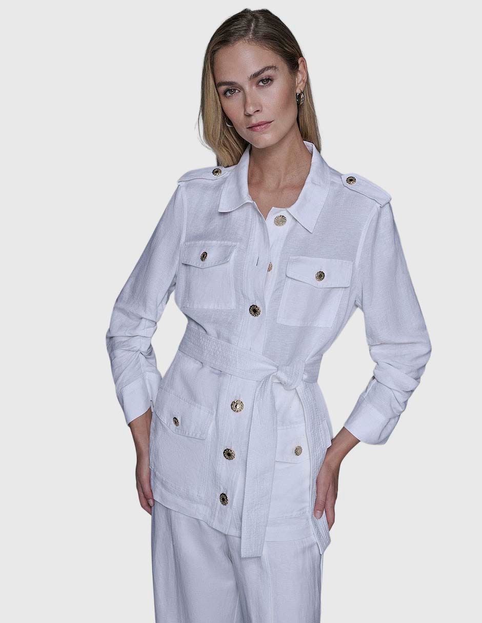 Blusa camisera manga larga para mujer 7