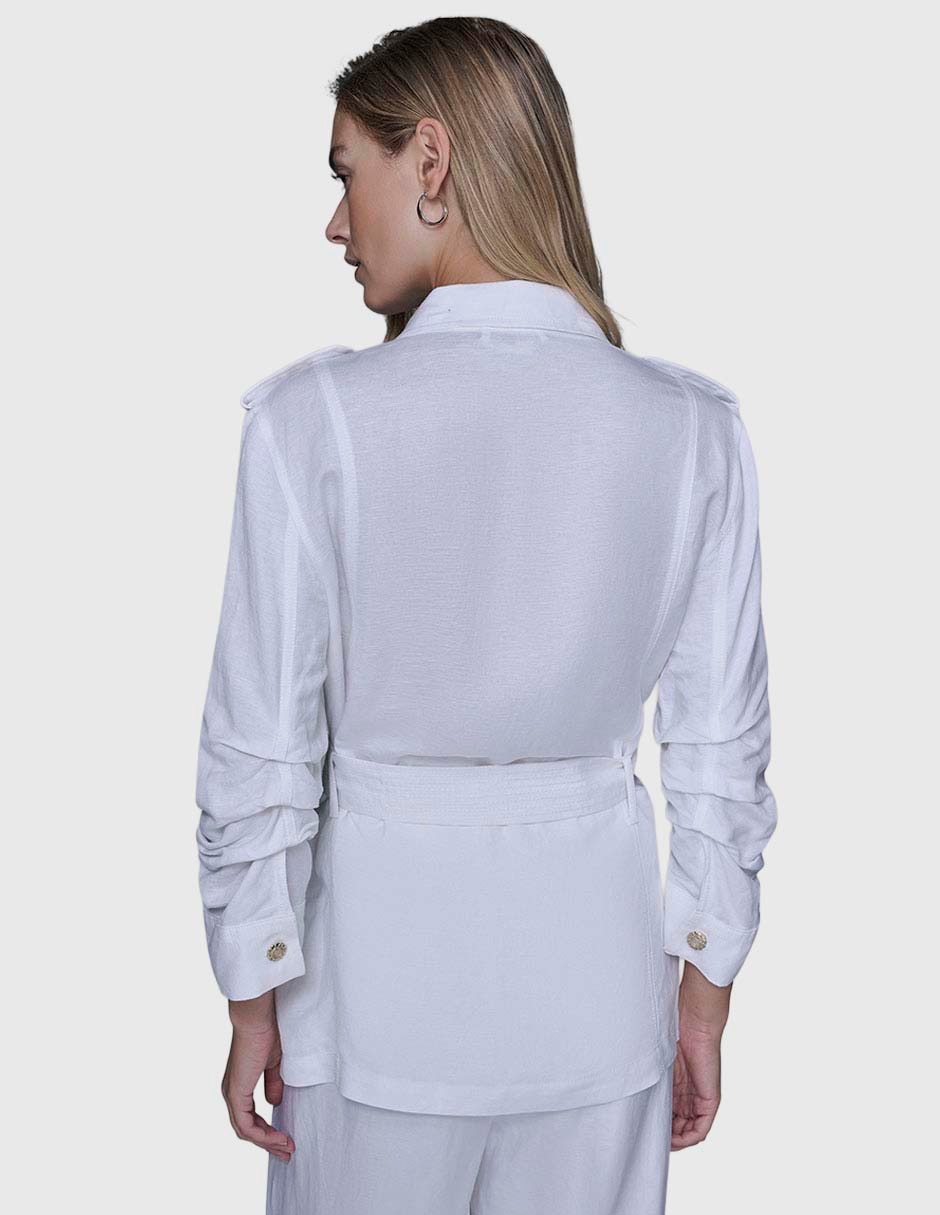 Blusa camisera manga larga para mujer 10