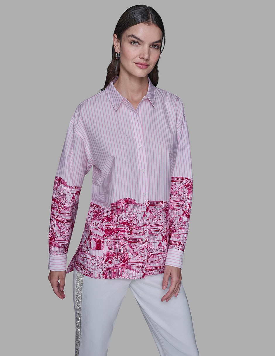 Blusa camisera manga larga para mujer 7