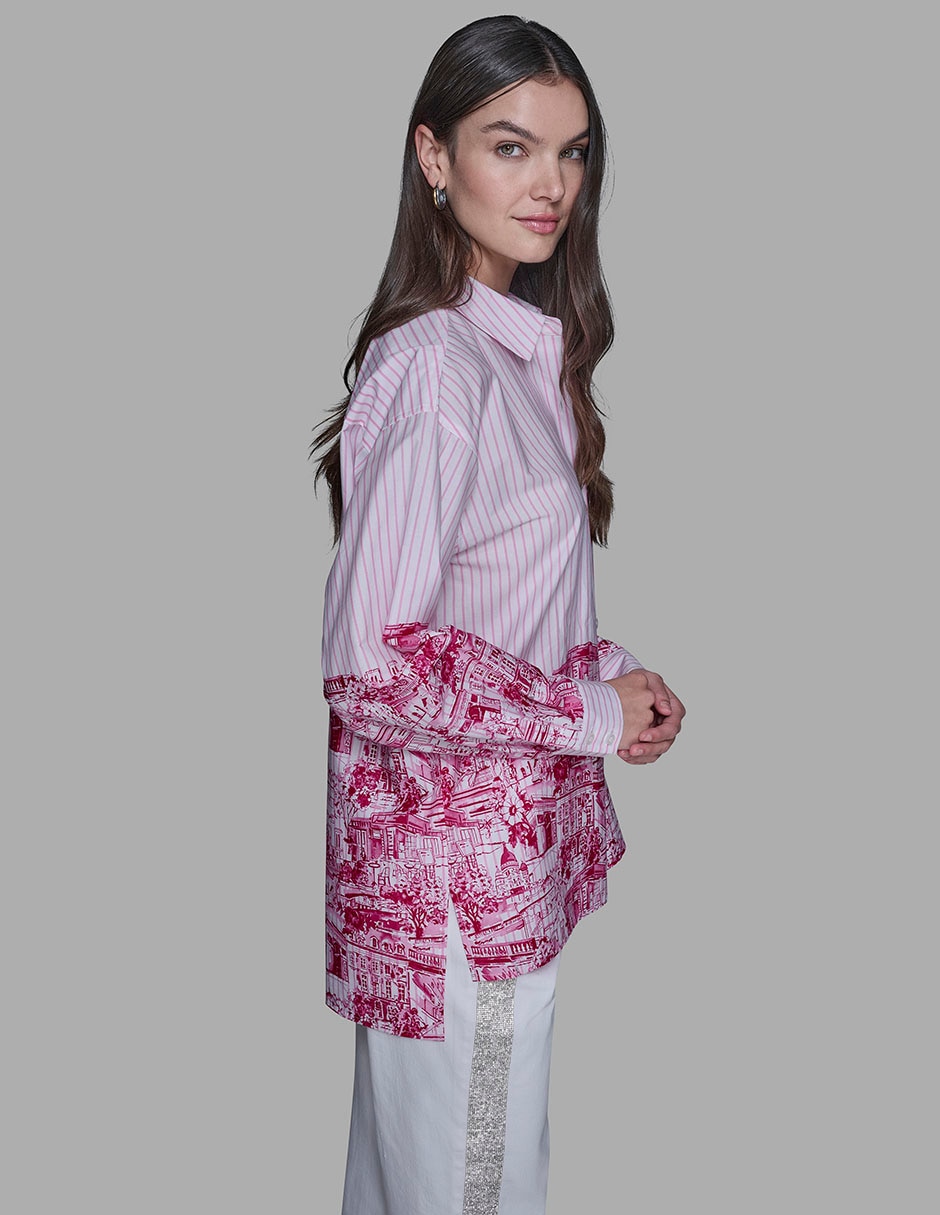 Blusa camisera manga larga para mujer 8