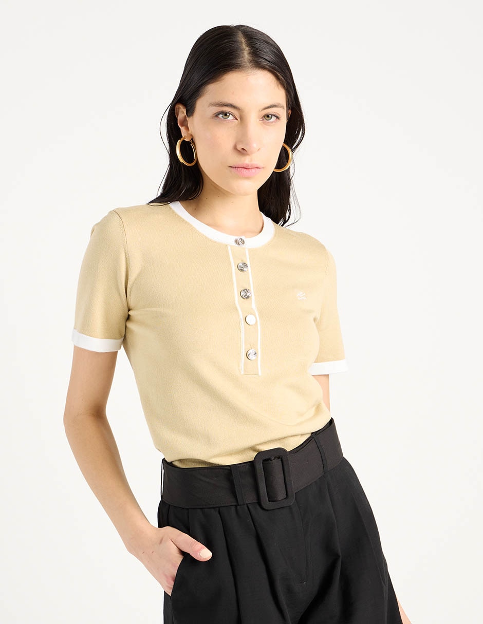 Blusa Karl Lagerfeld Paris manga corta para mujer