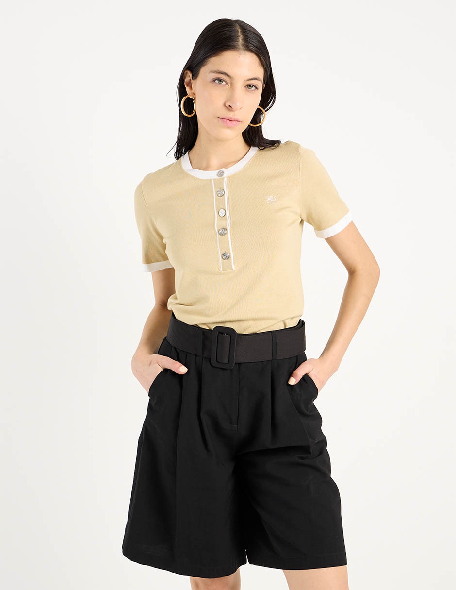 Blusa Karl Lagerfeld Paris manga corta para mujer