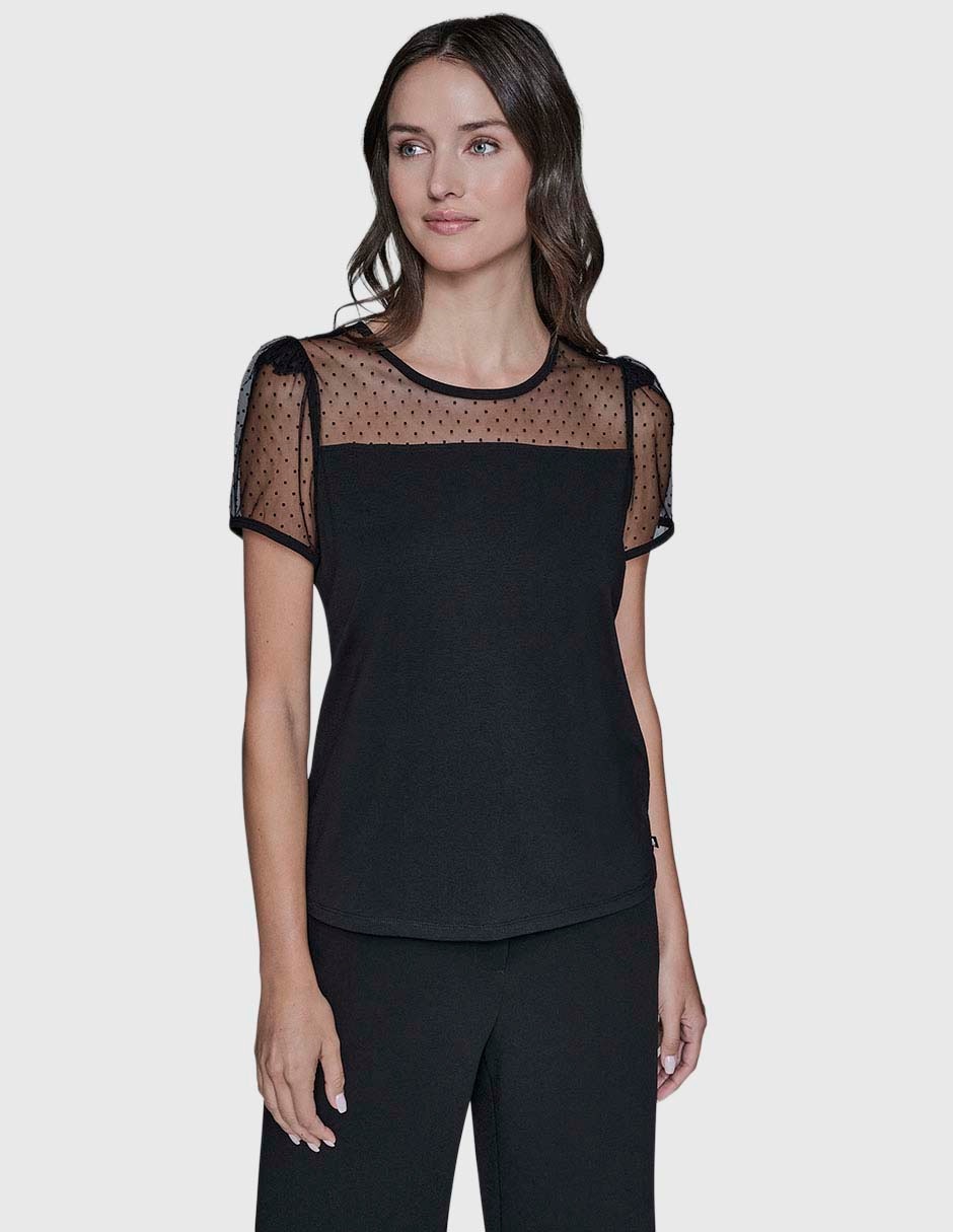 Blusa manga corta para mujer 7