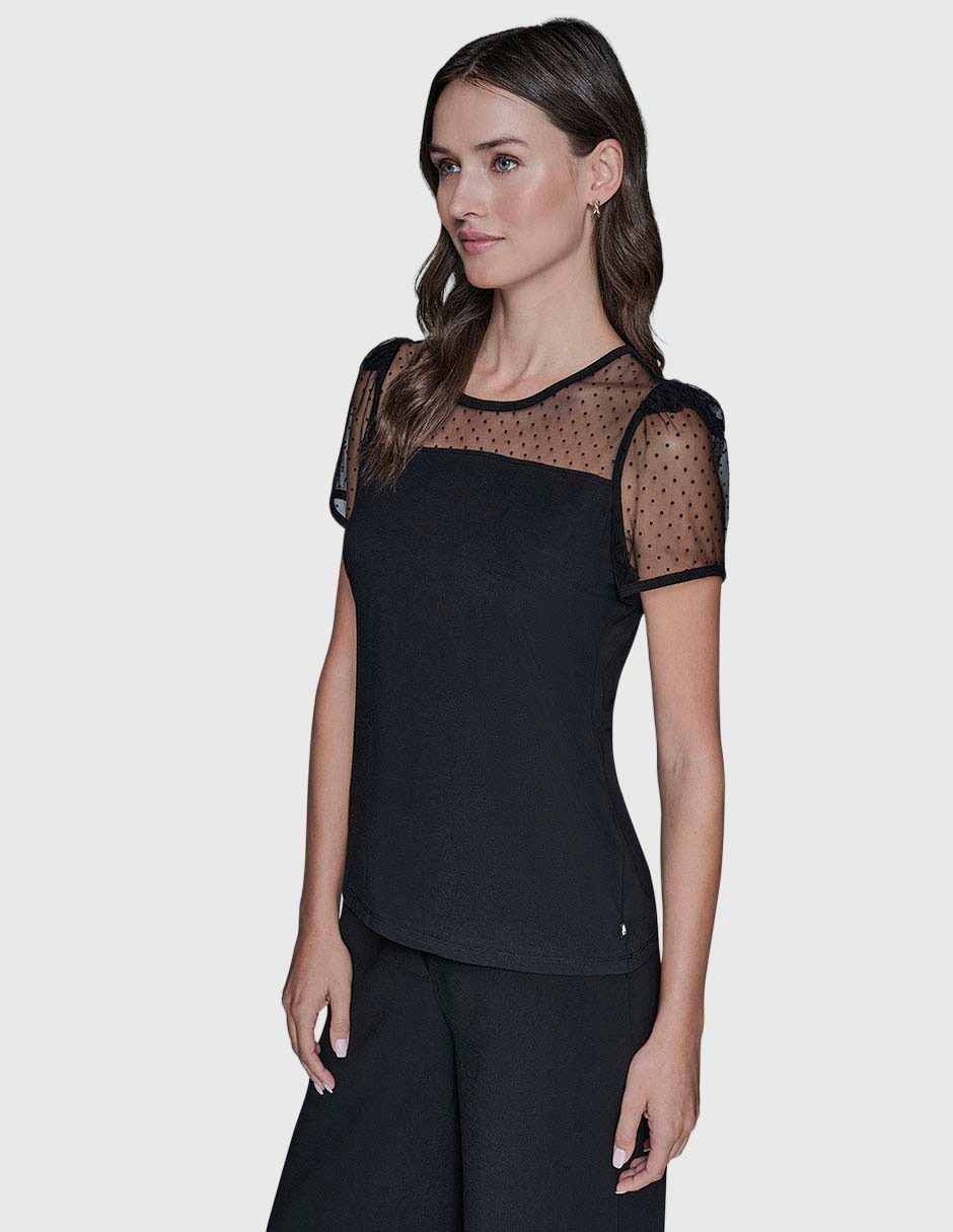Blusa manga corta para mujer 8