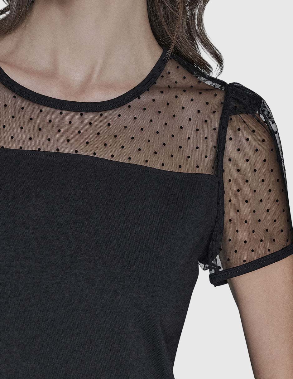 Blusa manga corta para mujer 11