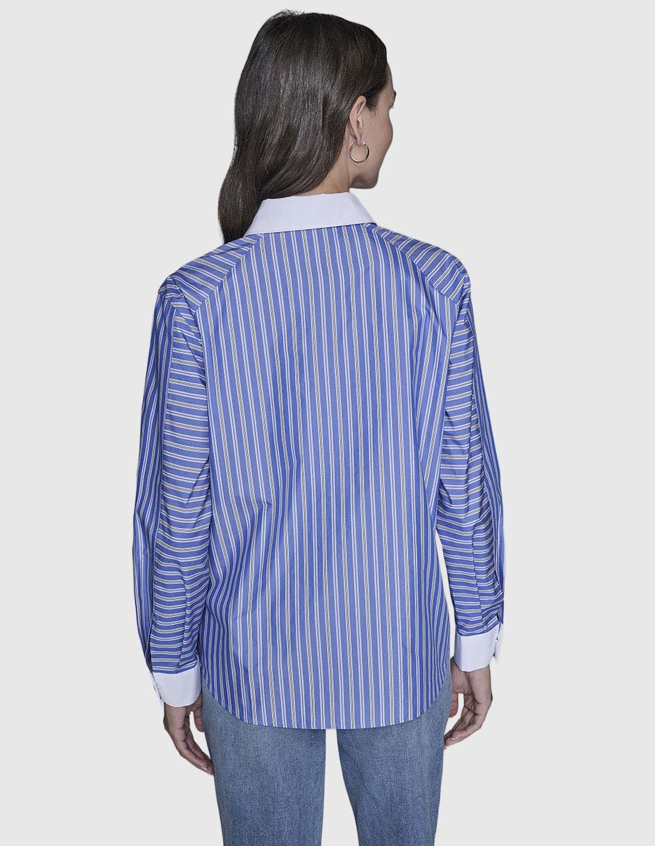 Blusa camisera manga larga para mujer 9