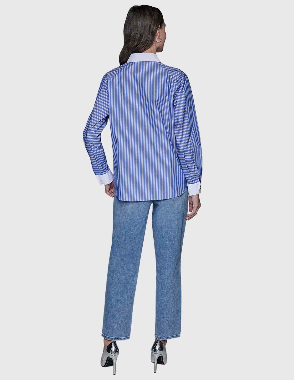 Blusa camisera manga larga para mujer 10