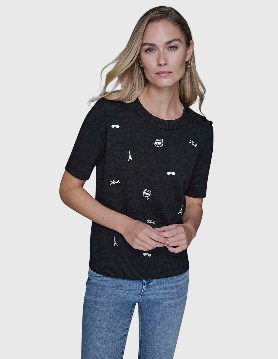 Blusa manga corta para mujer 7
