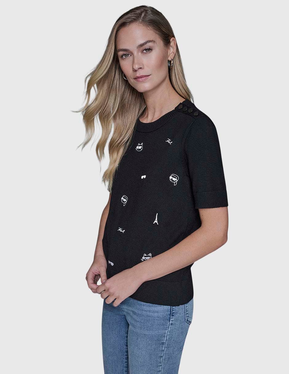 Blusa manga corta para mujer 8
