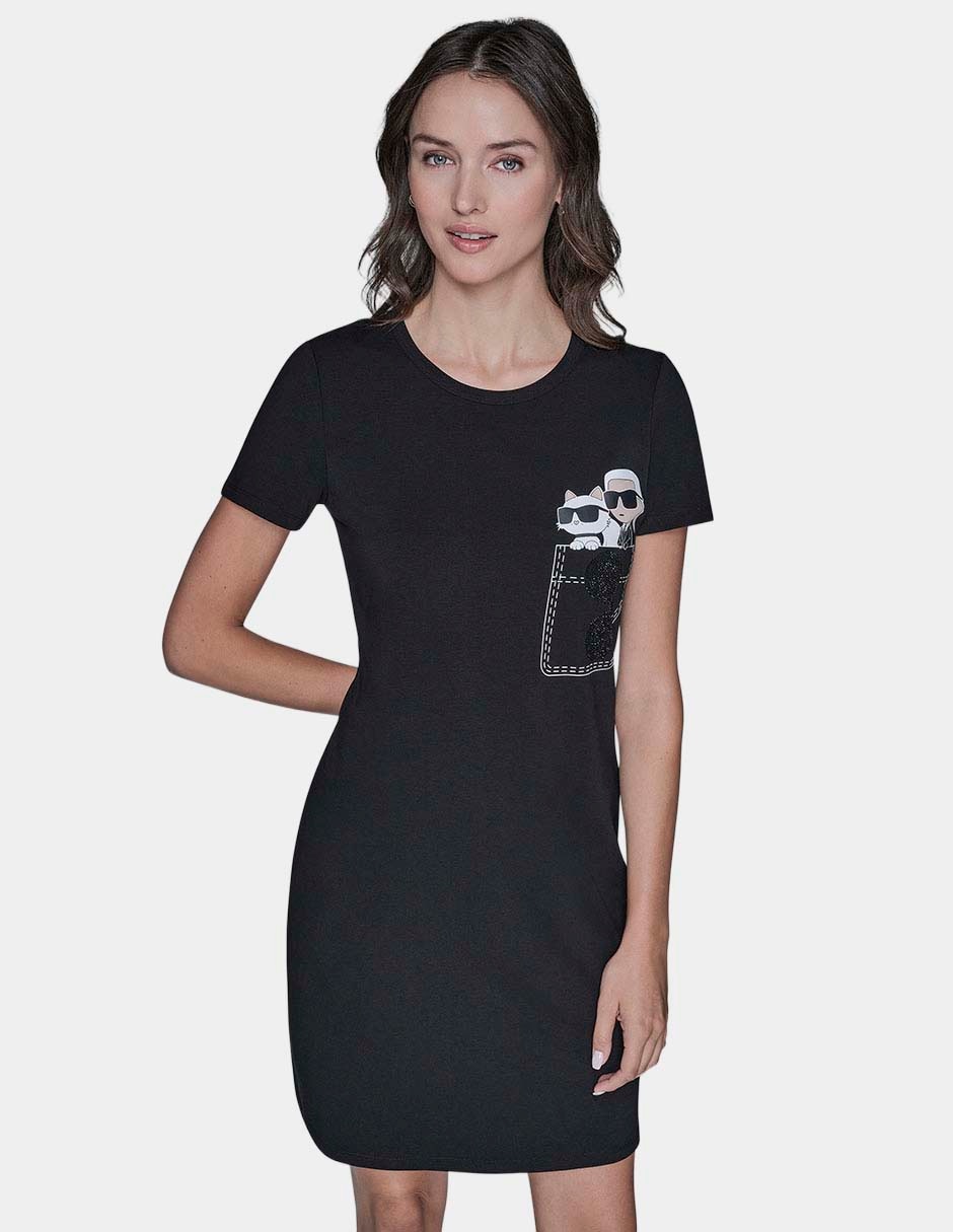 Vestido corto casual Karl Lagerfeld Paris para mujer