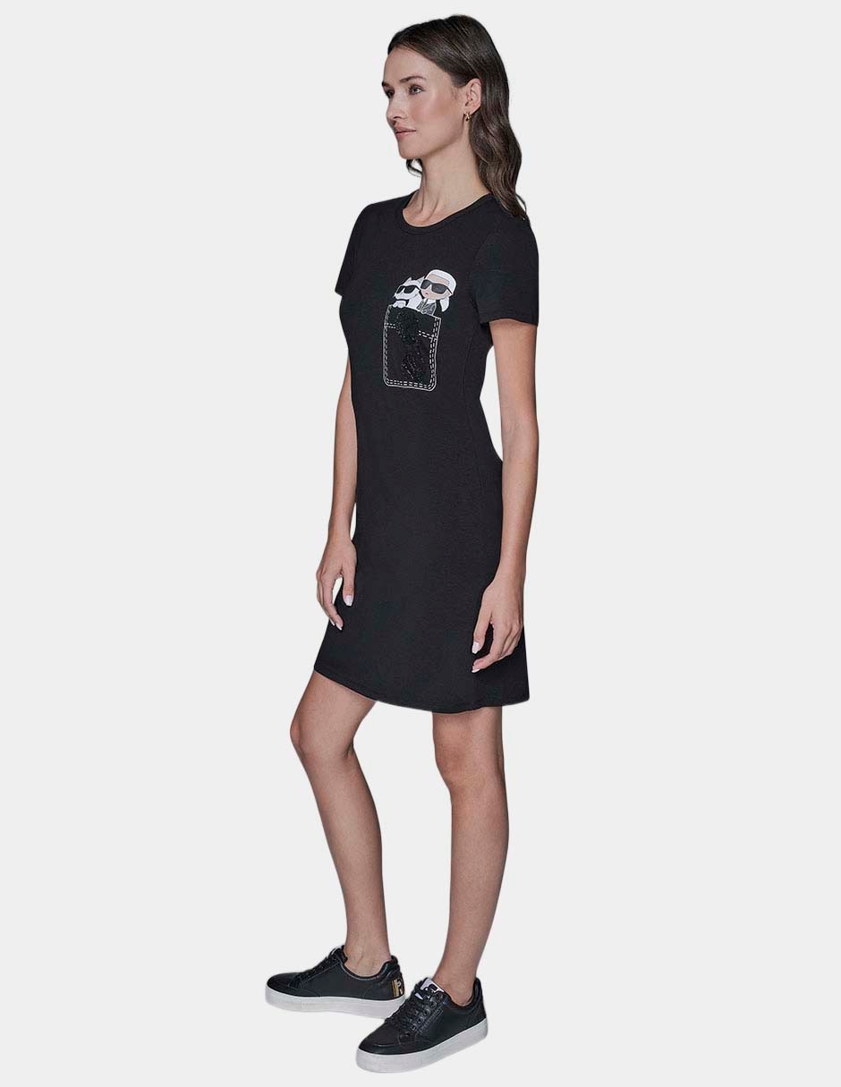 Vestido corto casual Karl Lagerfeld Paris para mujer